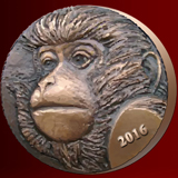 2015年12月 上海定制 上海动物园定制猴年大铜章