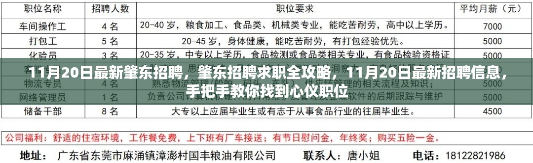 肇东招聘最新动态，求职全攻略与最新招聘信息，手把手教你找到心仪职位