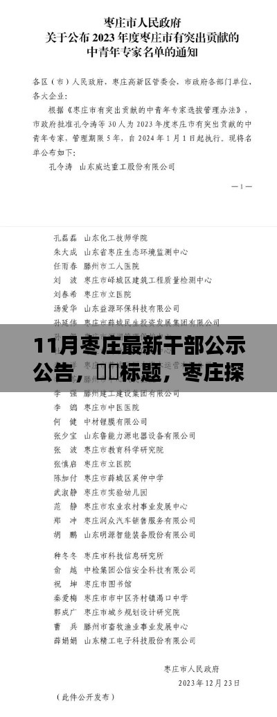 枣庄干部公示公告十一月更新，小巷深处的公示与美食故事探秘