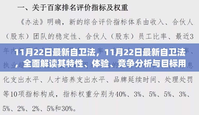 全面解读，最新自卫法特性、体验、竞争分析与目标用户群体分析