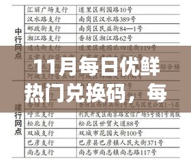 11月每日优鲜热门兑换码全解析，不容错过的优惠福利大放送