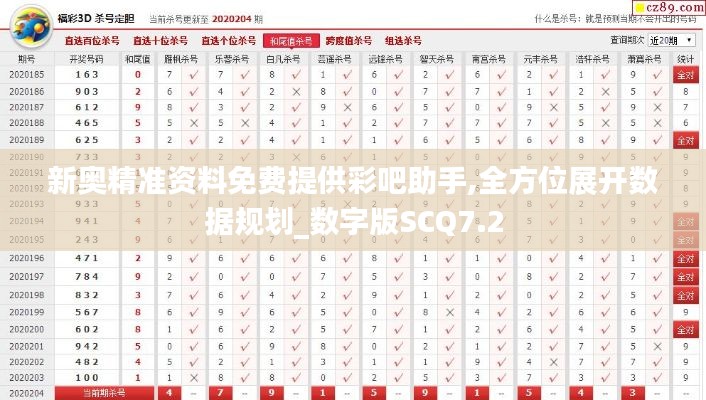 新奥精准资料免费提供彩吧助手,全方位展开数据规划_数字版SCQ7.2