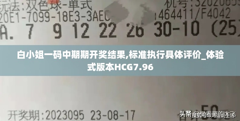白小姐一码中期期开奖结果,标准执行具体评价_体验式版本HCG7.96
