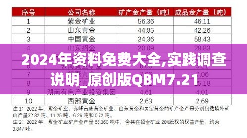 2024年资料免费大全,实践调查说明_原创版QBM7.21