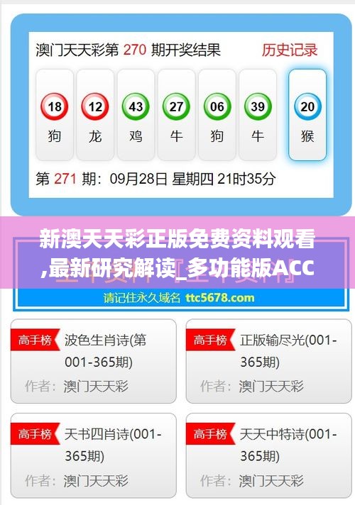 新澳天天彩正版免费资料观看,最新研究解读_多功能版ACC7.54