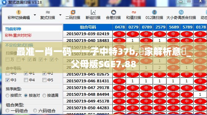 最准一肖一码一一子中特37b,專家解析意見_父母版SGE7.88