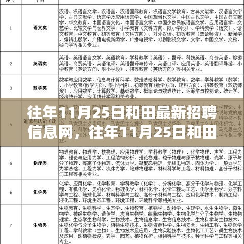 往年11月25日和田最新招聘信息网全面概览