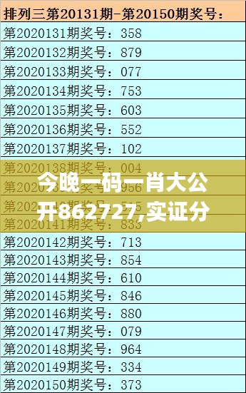 今晚一码一肖大公开862727,实证分析详细枕_原型版XNV13.56