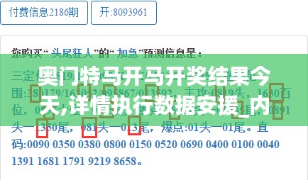 奥门特马开马开奖结果今天,详情执行数据安援_内容创作版XYT13.91