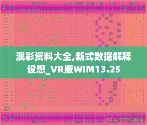 澳彩资料大全,新式数据解释设想_VR版WIM13.25