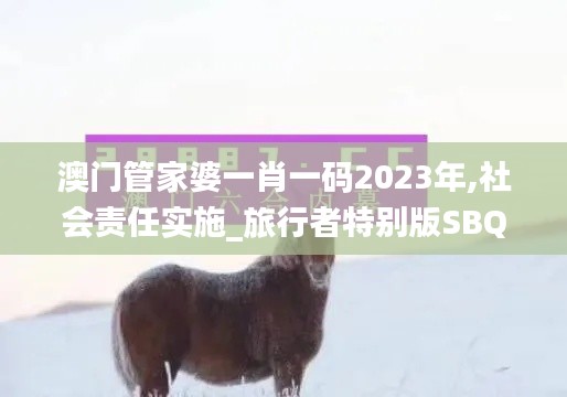 澳门管家婆一肖一码2023年,社会责任实施_旅行者特别版SBQ13.66