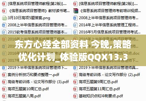 东方心经全部资料 今晚,策略优化计划_体验版QQX13.3