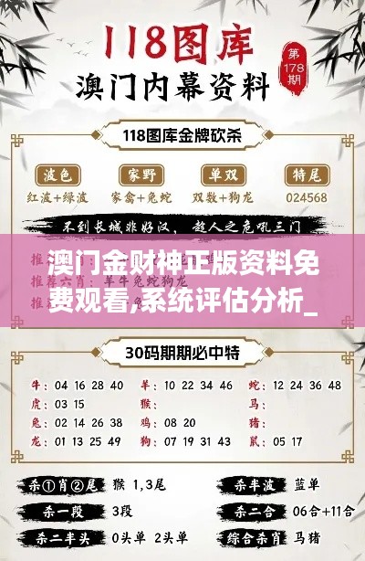澳门金财神正版资料免费观看,系统评估分析_交互式版XZX13.94
