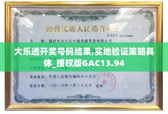 大乐透开奖号码结果,实地验证策略具体_授权版GAC13.94