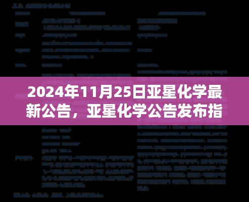 亚星化学最新公告解读与获取指南，2024年11月25日发布信息概览