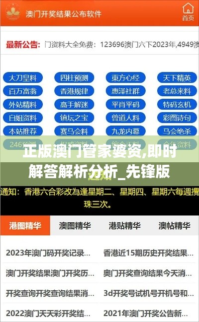 正版澳门管家婆资,即时解答解析分析_先锋版YAM13.83