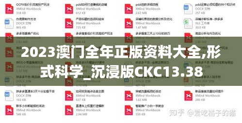 2023澳门全年正版资料大全,形式科学_沉浸版CKC13.38