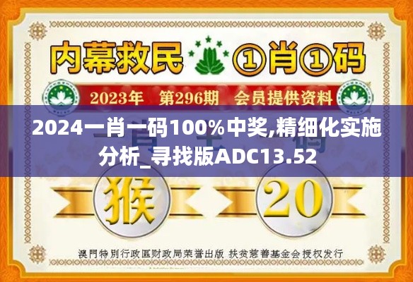 2024一肖一码100%中奖,精细化实施分析_寻找版ADC13.52