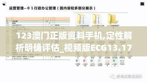 123澳门正版资料手机,定性解析明确评估_视频版ECG13.17