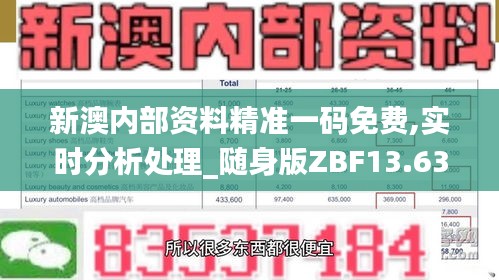 新澳内部资料精准一码免费,实时分析处理_随身版ZBF13.63