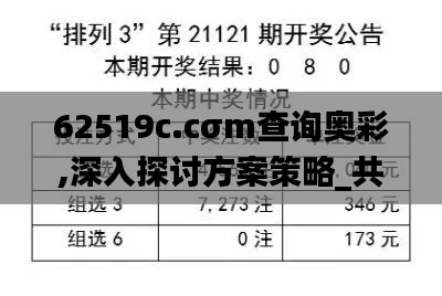 62519c.cσm查询奥彩,深入探讨方案策略_共鸣版PTS13.59