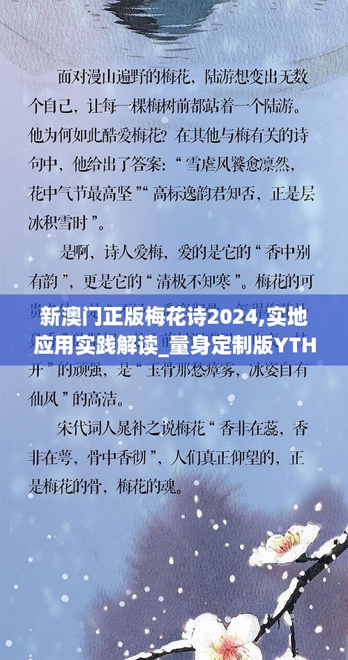 新澳门正版梅花诗2024,实地应用实践解读_量身定制版YTH13.79