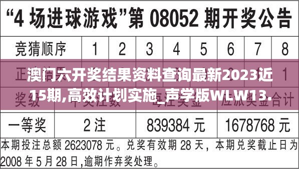 澳门六开奖结果资料查询最新2023近15期,高效计划实施_声学版WLW13.60