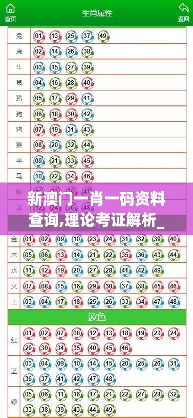 新澳门一肖一码资料查询,理论考证解析_旅行版BHM13.93