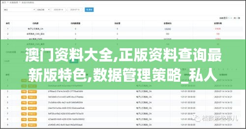 澳门资料大全,正版资料查询最新版特色,数据管理策略_私人版ZEJ13.21