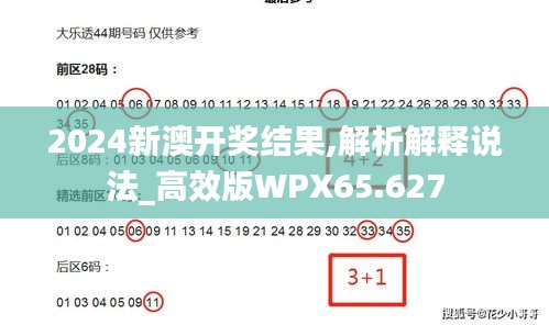 2024新澳开奖结果,解析解释说法_高效版WPX65.627