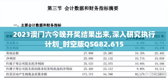 2023澳门六今晚开奖结果出来,深入研究执行计划_时空版QSG82.615