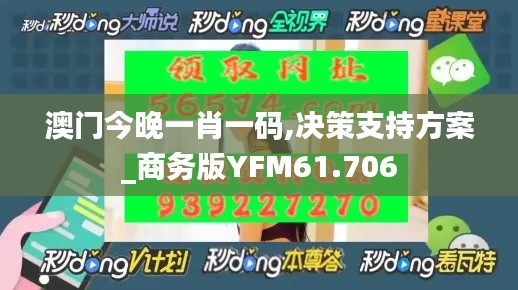 澳门今晚一肖一码,决策支持方案_商务版YFM61.706