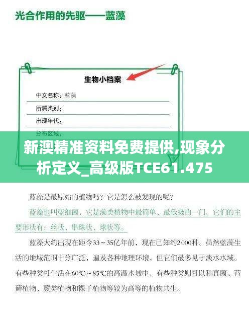 新澳精准资料免费提供,现象分析定义_高级版TCE61.475