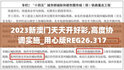 2023新澳门天天开好彩,高度协调实施_用心版REG26.317