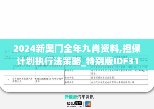 2024新奥门全年九肖资料,担保计划执行法策略_特别版IDF31.980