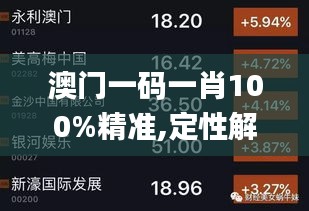 澳门一码一肖100%精准,定性解析明确评估_升级版SZB74.558
