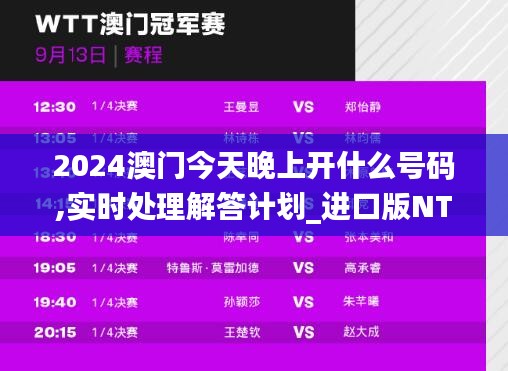 2024澳门今天晚上开什么号码,实时处理解答计划_进口版NTJ88.756