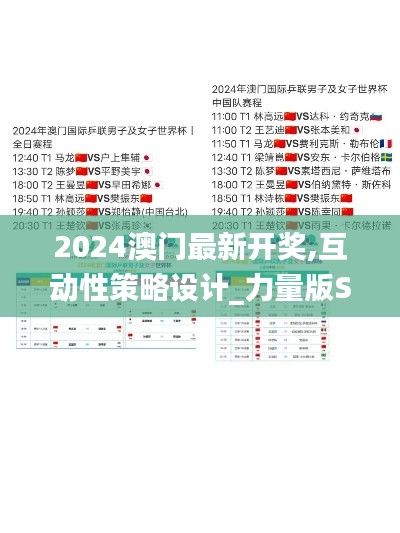 2024澳门最新开奖,互动性策略设计_力量版SKM42.676