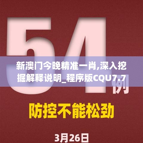 新澳门今晚精准一肖,深入挖掘解释说明_程序版CQU7.738