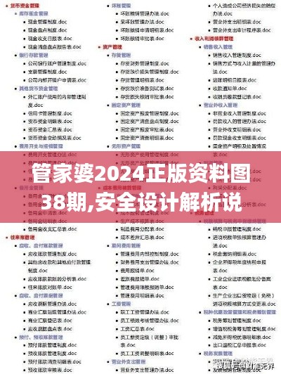 管家婆2024正版资料图38期,安全设计解析说明法_先锋实践版CPR39.681