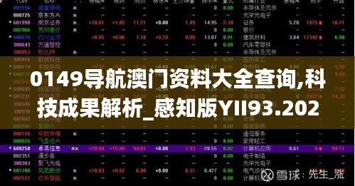 0149导航澳门资料大全查询,科技成果解析_感知版YII93.202