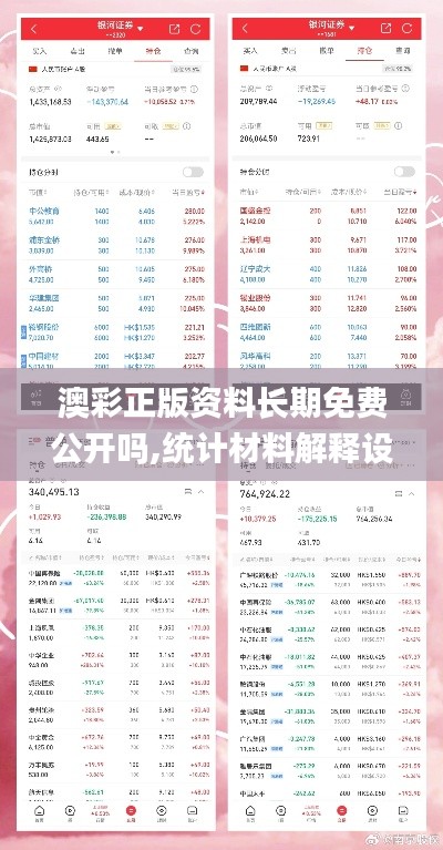 澳彩正版资料长期免费公开吗,统计材料解释设想_启动版GHY76.785
