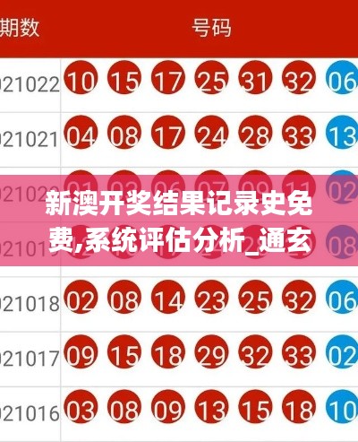 新澳开奖结果记录史免费,系统评估分析_通玄境ZWW48.242