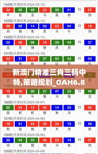 新澳门精准三肖三码中特,策略规划_OAH6.838多功能版