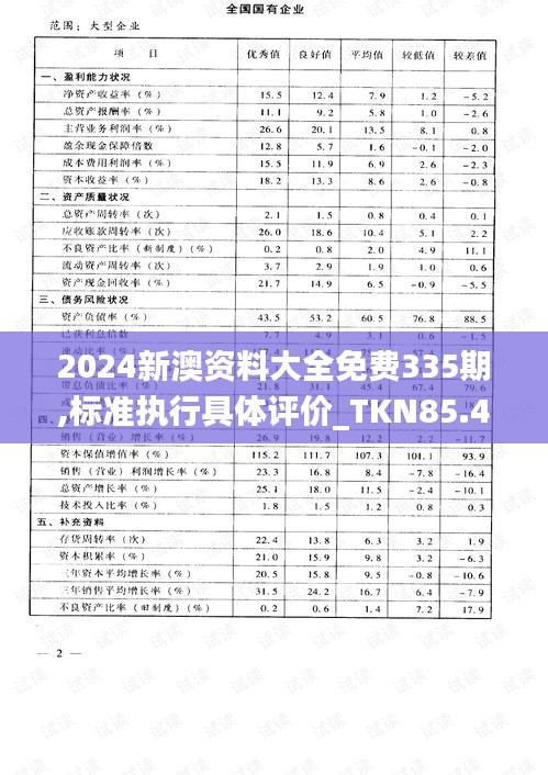 2024新澳资料大全免费335期,标准执行具体评价_TKN85.415安静版