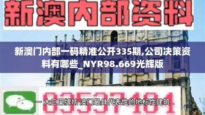 新澳门内部一码精准公开335期,公司决策资料有哪些_NYR98.669光辉版