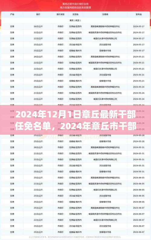 揭秘章丘市最新干部任免名单，未来展望引人瞩目