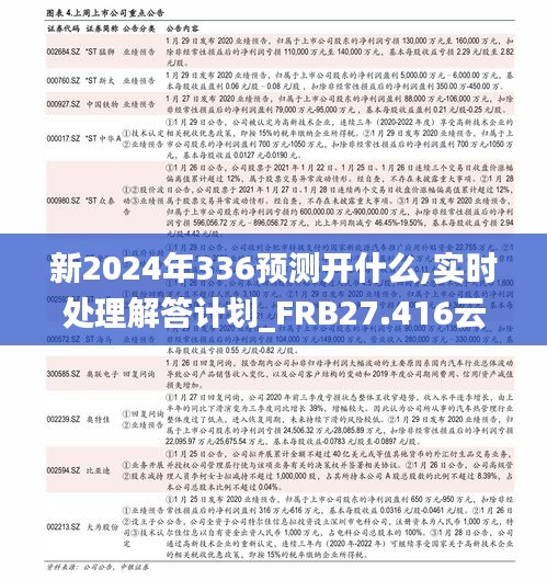 新2024年336预测开什么,实时处理解答计划_FRB27.416云端版
