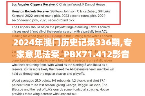 2024年澳门历史记录336期,专家意见法案_PBX71.412影音版