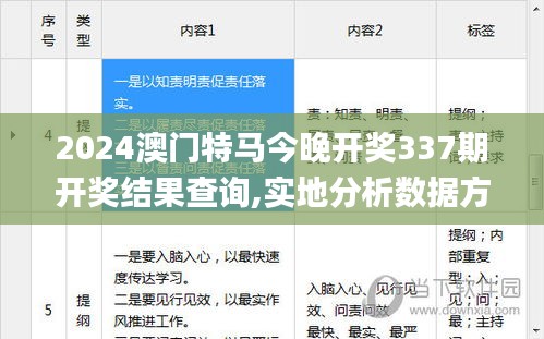 2024澳门特马今晚开奖337期开奖结果查询,实地分析数据方案_6DM44.251-8